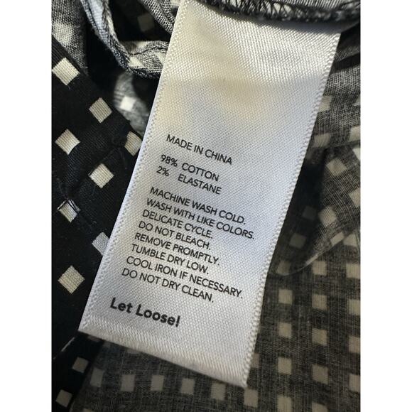 Kate Spade Saturday Wrap Dress White Square Black Size Large Cotton Blend - Picture 10 of 11